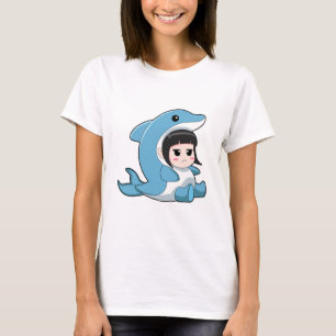 Child with Dolphin Costume T-Shirt