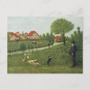 Child with Geese Postcard
