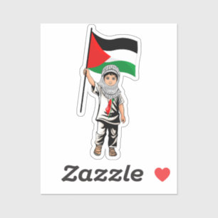 Child with Keffiyeh Palestine Flag