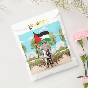 Child with Keffiyeh Palestine Flag Favour Bags