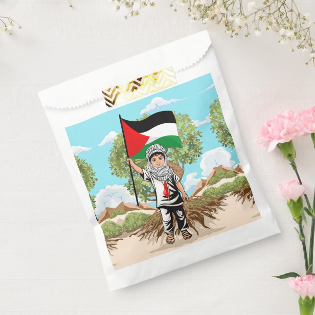 Child with Keffiyeh Palestine Flag  Favour Bags (Sealed)