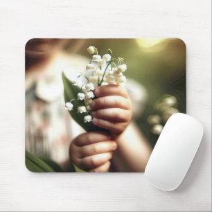 Child With Lily of the Valley Bunch Mouse Mat