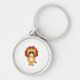 Child with Lion Costume Key Ring