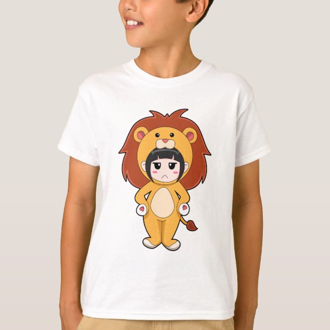 Child with Lion Costume T-Shirt (Front)