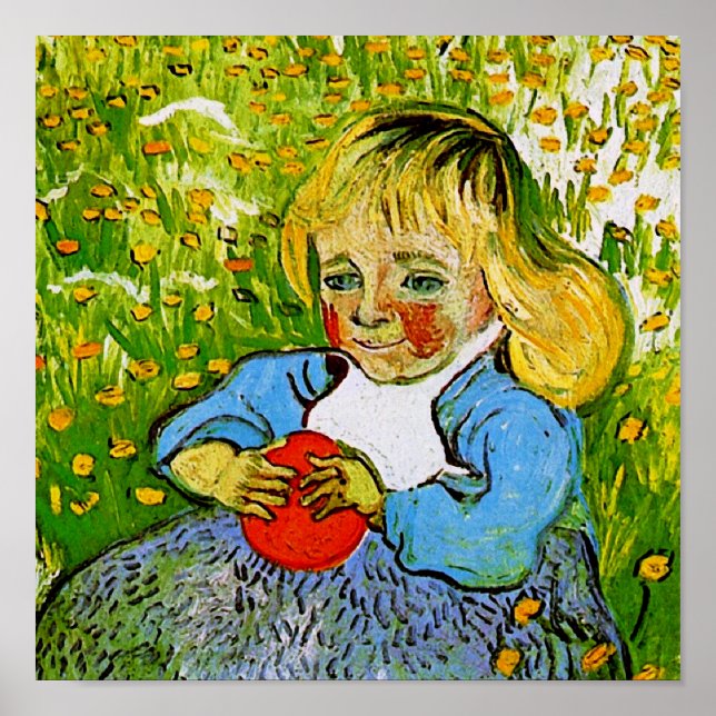 Child with Orange Van Gogh Fine Art Poster (Front)