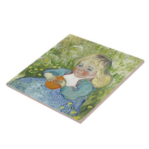 Child with Orange, Vincent Van Gogh Tile