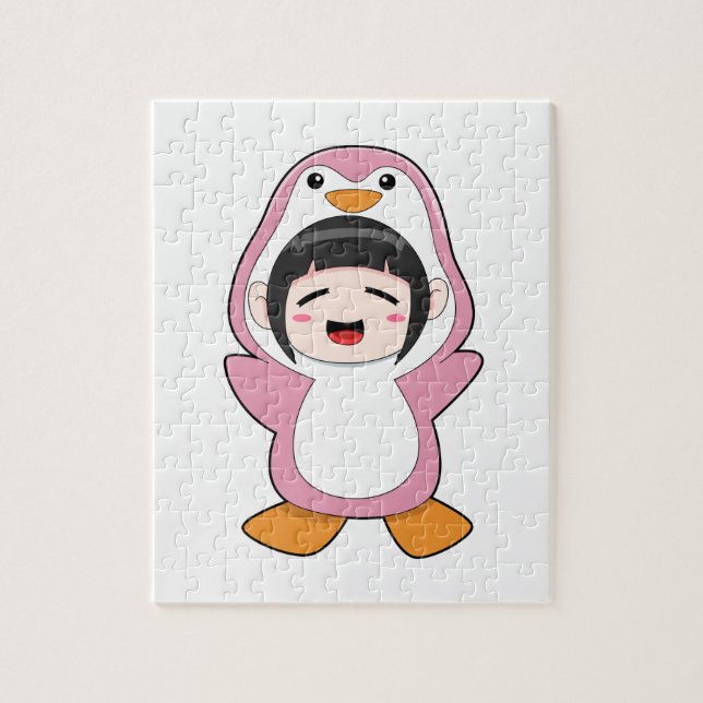 Child with Penguin Costume Jigsaw Puzzle (Vertical)