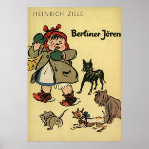 Child With Puppies Poster