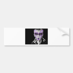 Child with Purple Ceramic Mask Bumper Sticker