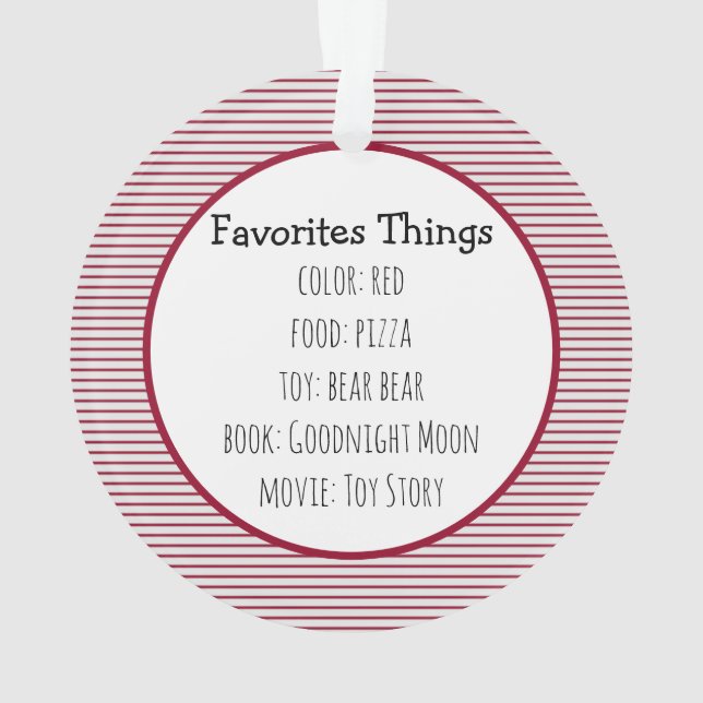 Child Year in Review Ornament with Blue Truck (Back)