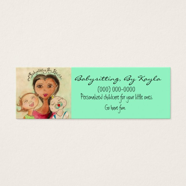 Childcare/Babysitting Card (Front)