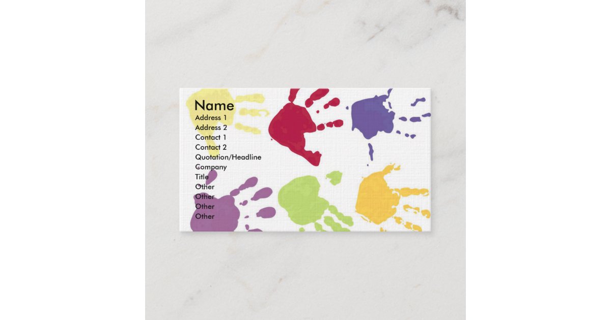 Childcare Business Cards Zazzle