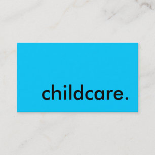 childcare. (colour customisable) calling card