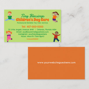 Childcare Daycare Babysitting Services Business Card