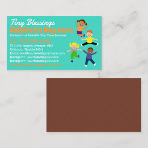 Childcare Daycare Babysitting Services Business Card