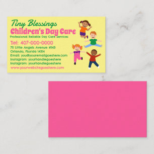 Childcare Daycare Babysitting Services Business Card
