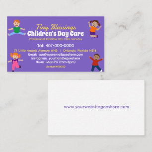 Childcare Daycare Babysitting Services Business Card
