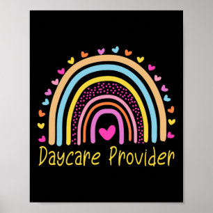Childcare Daycare Provider Teacher Rainbow Poster
