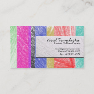 Childcare Provider Business Card