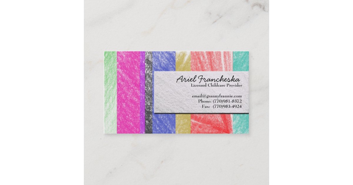 Childcare Provider Business Card