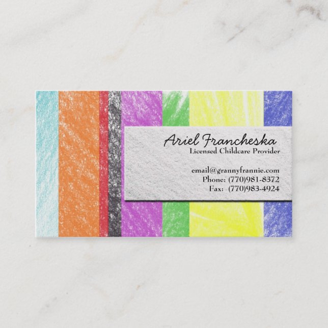 Childcare Provider Business Card (Front)