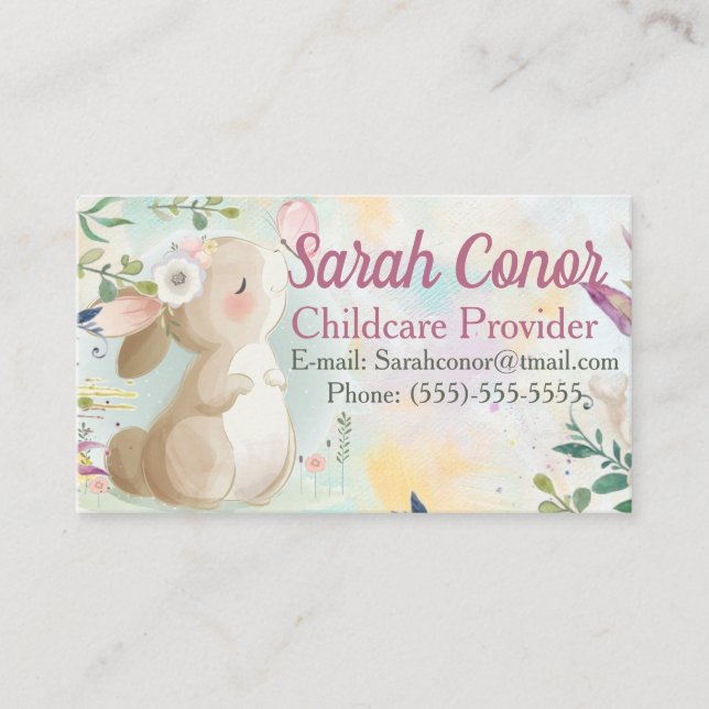 Childcare Provider Business Card (Front)