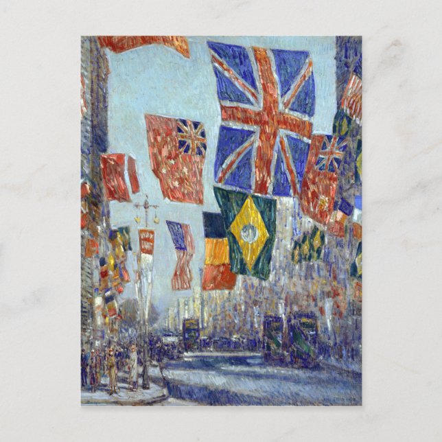 Childe Hassam Avenue of the Allies, Great Britain Postcard (Front)