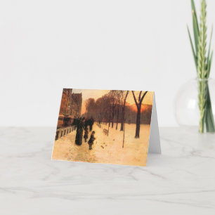 Childe Hassam - Boston in everyday twilight Card