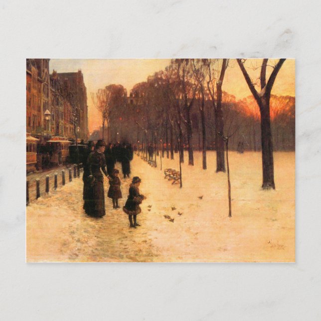 Childe Hassam - Boston in everyday twilight Postcard (Front)