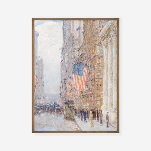 Childe Hassam Flags on the Waldorf Painting Art Poster