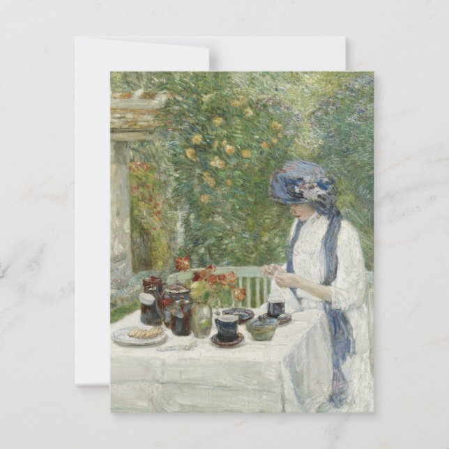 Childe Hassam - French Tea Garden Thank You Card (Front)