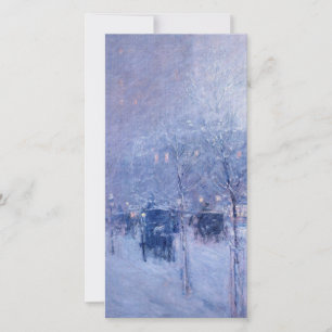 Childe Hassam - Late Afternoon, New York, Winter Holiday Card