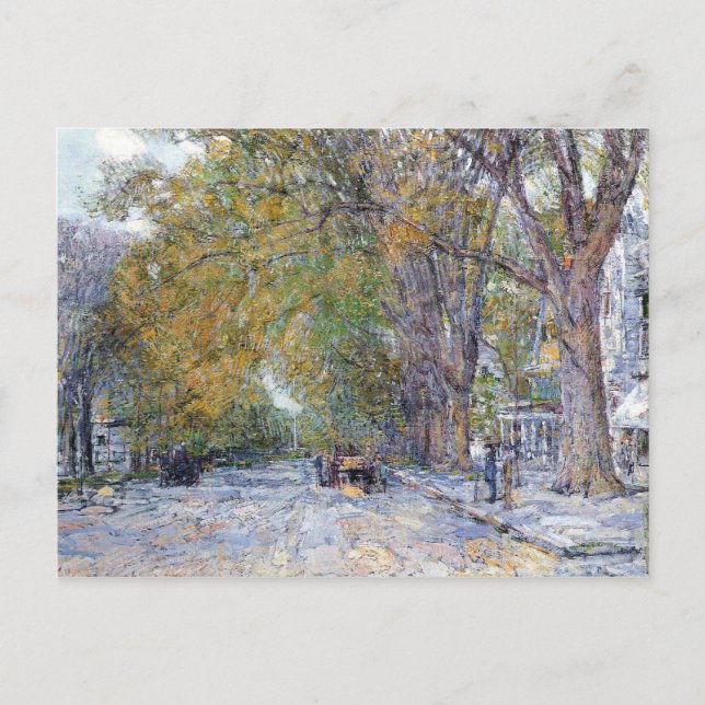 Childe Hassam - Main Street East Hampton Postcard (Front)