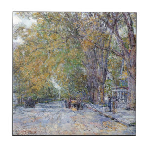 Childe Hassam - Main Street East Hampton Tile