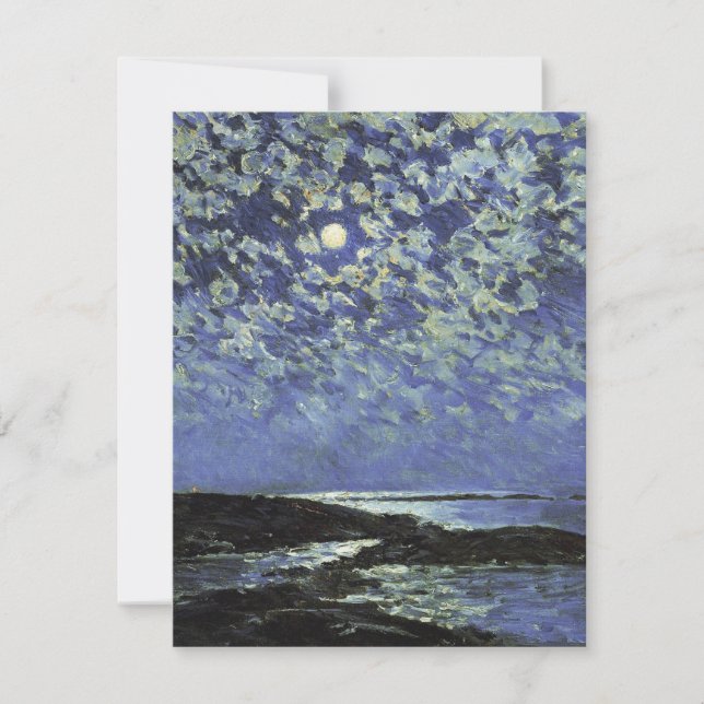 Childe Hassam - Moonlight, Isle Of Shoals Thank You Card (Front)