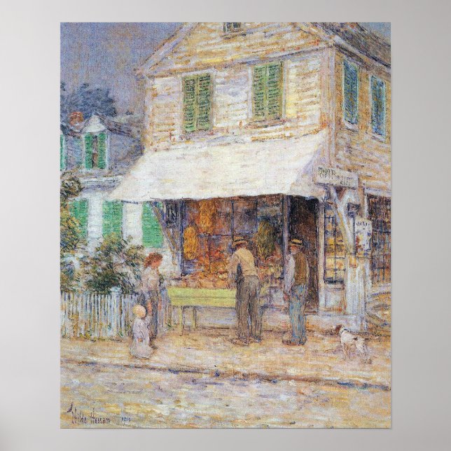 Childe Hassam - Provincial town Poster (Front)