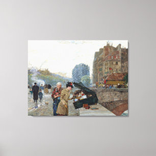 Childe Hassam, Quai St. Michel Canvas Print