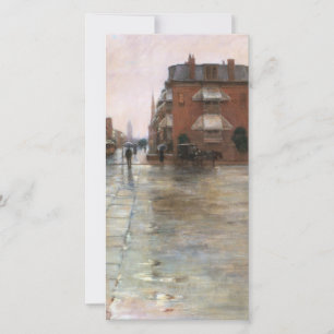 Childe Hassam - Rainy Day, Boston Holiday Card