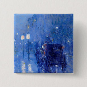 Childe Hassam - Rainy Midnight 15 Cm Square Badge