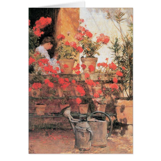 Childe Hassam - Red Geraniums (Front)