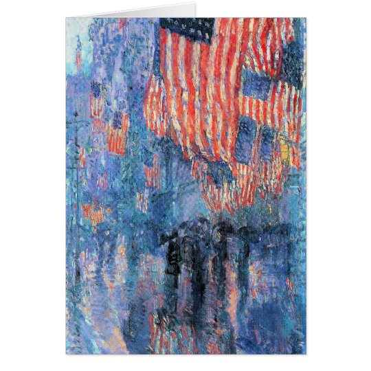 Childe Hassam - Street in the rain Card