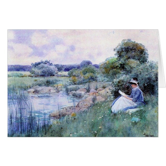 Childe Hassam - Woman reading (Front Horizontal)