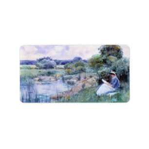 Childe Hassam - Woman reading Label