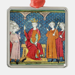Childeric II , Merovingian King of Austrasia Metal Tree Decoration