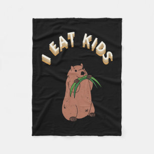 Childern's i Eat Kids' Sticker  Fleece Blanket
