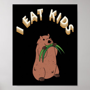 Childern's i Eat Kids' Sticker Poster