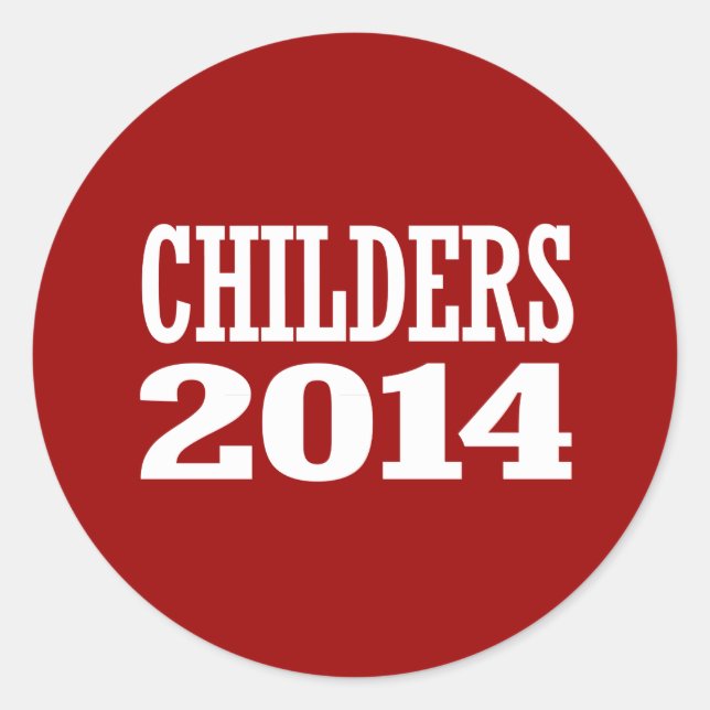 CHILDERS 2014 CLASSIC ROUND STICKER (Front)