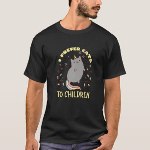 Childfree I Prefer Cats To Children For Childless T-Shirt