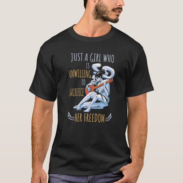 Childfree Unwilling To Sacrifice Freedom Childless T-Shirt (Front)