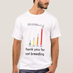 Childfree Vrtical Bar Graph of Human Population T-Shirt